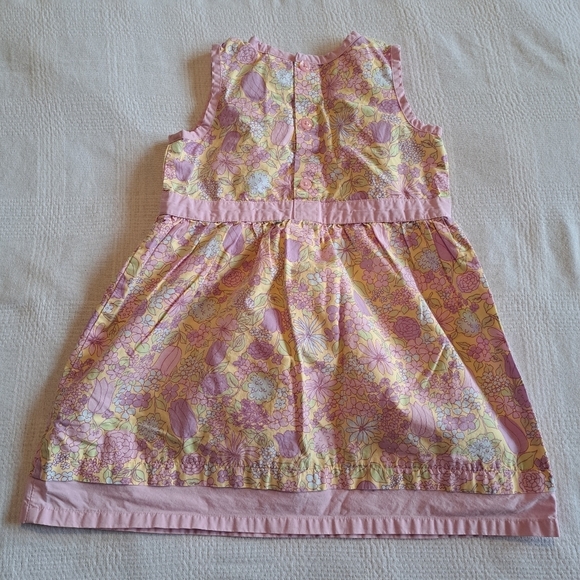 Hanna Andersson girls size 90 or 3T sleeveless floral dress - Picture 2 of 4